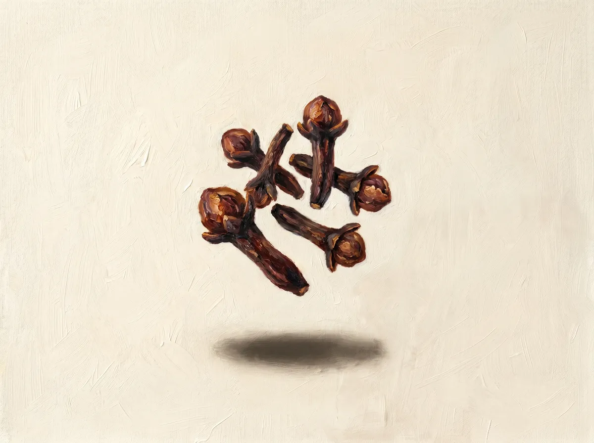 Whole cloves, illustrated